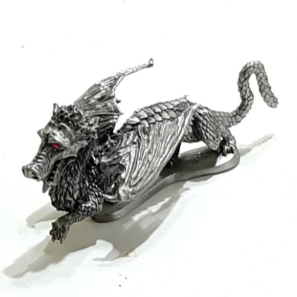 Winged Eastern Pewter Dragon Figure PP87 Ral Partha - Picture 1 of 9
